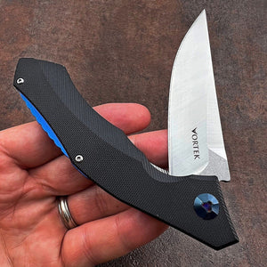 SCIMITAR - Black G10 Handles, Upswept D2 Blade