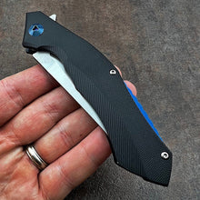 Load image into Gallery viewer, SCIMITAR: Black G10 Handles, Upswept D2 Blade