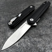 Load image into Gallery viewer, CRICKET - D2 Drop Point Blade, Black G10 Handles