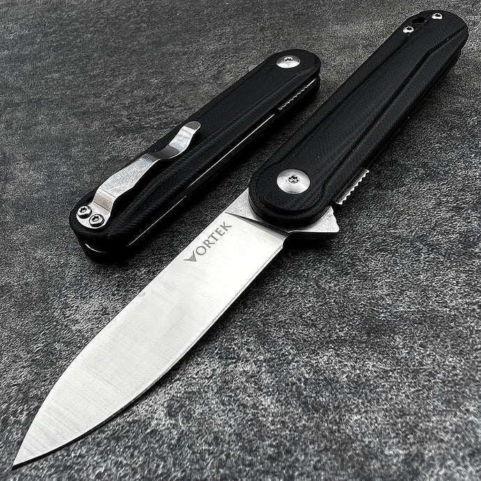 CRICKET - D2 Drop Point Blade, Black G10 Handles