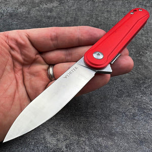 CRICKET - D2 Drop Point Blade, Red G10 Handles