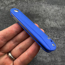 Load image into Gallery viewer, CRICKET - D2 Drop Point Blade, Blue G10 Handles