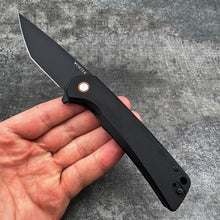 Load image into Gallery viewer, RIPTIDE - Black G10 Handles, Black Tanto D2 Blade