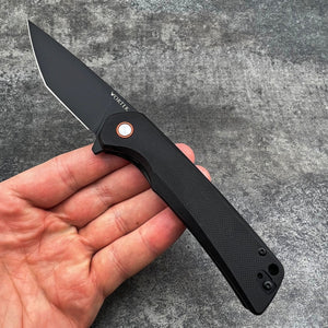 RIPTIDE - Black G10 Handles, Black Tanto D2 Blade