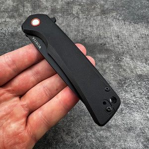 RIPTIDE - Black G10 Handles, Black Tanto D2 Blade