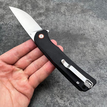 Load image into Gallery viewer, RIPTIDE:  Tactical Black G10 Handles, D2 Drop Point Blade,  Ball Bearing Flipper System