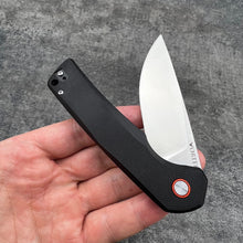 Load image into Gallery viewer, RIPTIDE:  Tactical Black G10 Handles, D2 Drop Point Blade,  Ball Bearing Flipper System