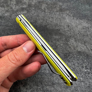 SKYLINE - Yellow G10 Handles, D2 Tanto Blade