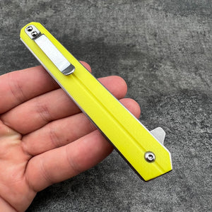 SKYLINE - Yellow G10 Handles, D2 Blade