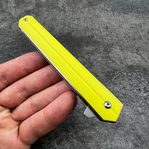 SKYLINE - Yellow G10 Handles, D2 Blade