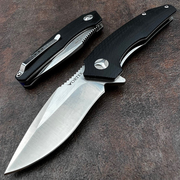 MUSKRAT - Black G10 Handles, 9Cr18MoV Drop Point Blade