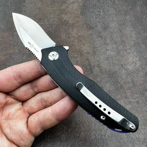 MUSKRAT - Black G10 Handles, 9Cr18MoV Drop Point Blade