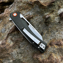 Load image into Gallery viewer, WAYFARER: Green Micarta Handles, 8Cr13MoV Warncliffe Blade, Ball Bearing Flipper Pivot System