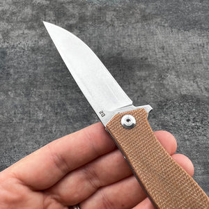 NOMAD - Brown Micarta Handles, D2 Blade