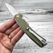 Load image into Gallery viewer, ATLAS - Green Micarta Handles, D2 Blade