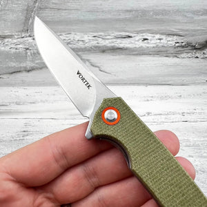 ATLAS - Green Micarta Handles, D2 Blade