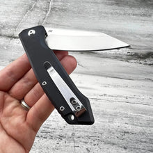 Load image into Gallery viewer, RECOIL: Black G10 Handles, D2 Drop Point Blade, Ball Bearing Flipper System