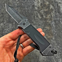 Load image into Gallery viewer, WARTHOG: Heavy Duty Knife, 8Cr13MoV Blade, Black G10 Handles