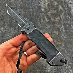 WARTHOG - Heavy Duty Knife, 8Cr13MoV Blade, Black G10 Handles
