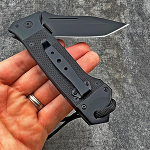 WARTHOG: Heavy Duty Knife, 8Cr13MoV Blade, Black G10 Handles