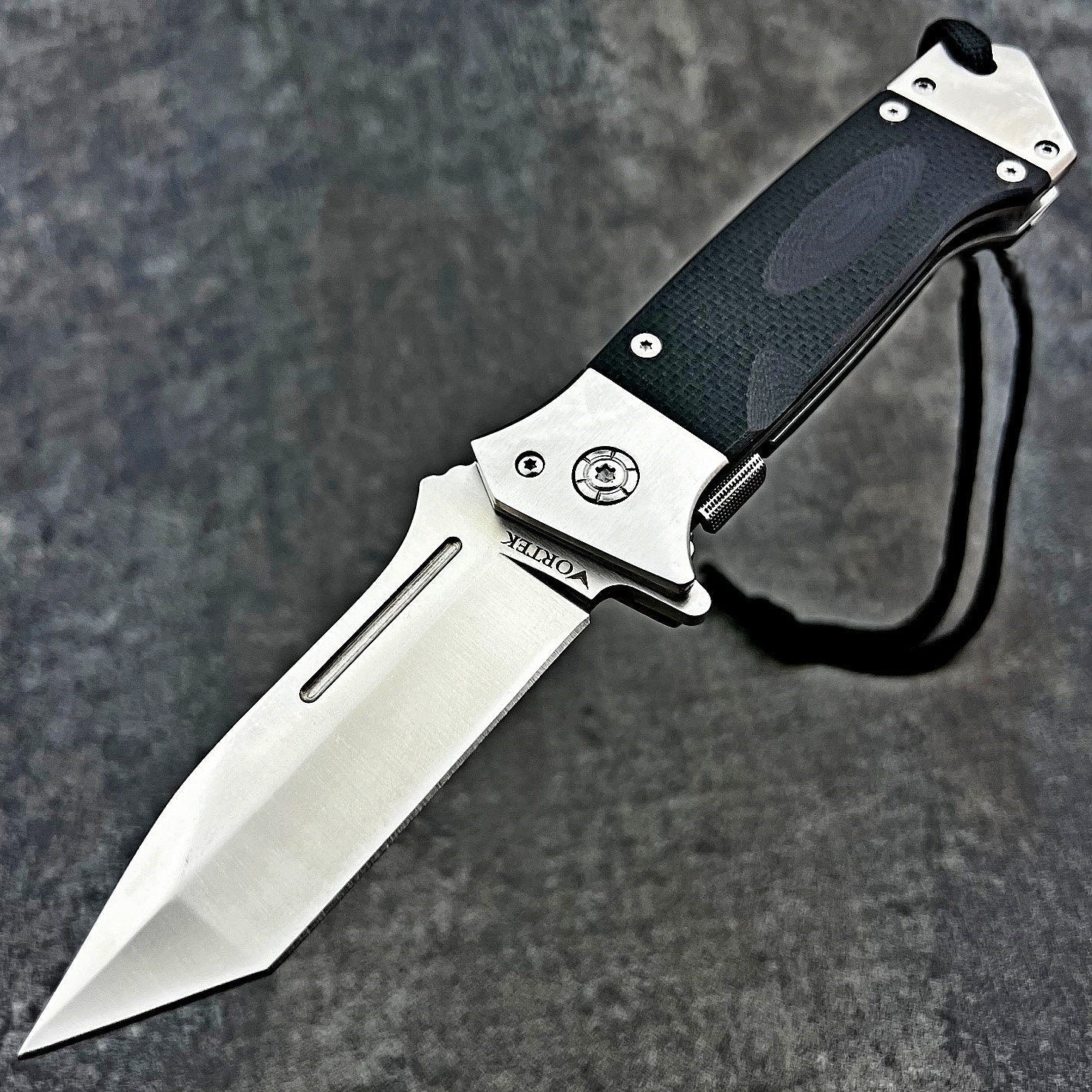 WARTHOG - 8Cr13MoV Tanto Blade, Black G10 Handles