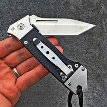 Load image into Gallery viewer, WARTHOG - 8Cr13MoV Tanto Blade, Black G10 Handles
