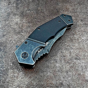 SPROCKET: 8Cr13MoV Blade, Heavy Duty G10 Handle with Steel Pommel