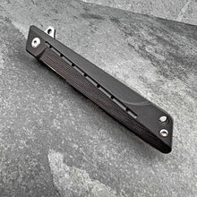 Load image into Gallery viewer, TANGO: 8Cr13MoV Tanto Blade, Black G10 Handles, Ball Bearing Flipper System, EDC Folding Pocket Knife