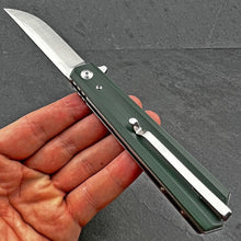 Load image into Gallery viewer, APACHE: Green G10 Handles, 9Cr18MoV Straight Back Blade, Ball Bearing Flipper System