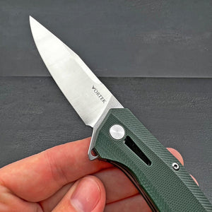 SCURRY - D2 Blade, Green G10 Handles