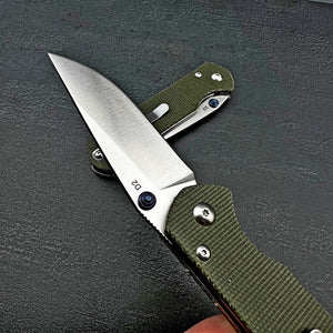 OTIS - D2 Blade, Green Micarta Handles