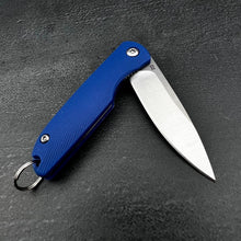 Load image into Gallery viewer, PIKA - D2 Blade, Blue Handles, Small Keychain Knife