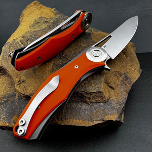 MONDO - D2 Blade, Orange G10 Handles