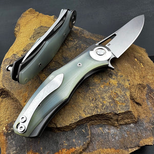 MONDO - D2 Blade, Jade G10 Handles