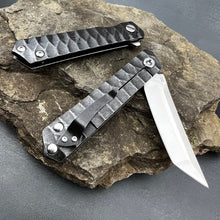 Load image into Gallery viewer, KYOTO - D2 Tanto Blade, Stonewashed Stainless Steel Handle