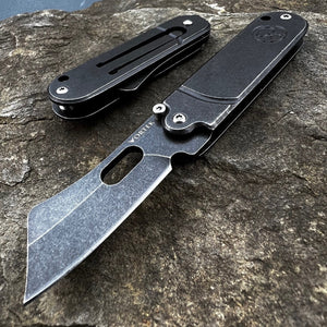 PYGMY: D2 Cleaver Blade, Small and Lite, Great for a Keychain or Pocket, Ball Bearing Pivot System