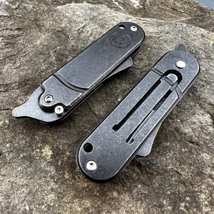 PYGMY: D2 Cleaver Blade, Small and Lite, Great for a Keychain or Pocket, Ball Bearing Pivot System