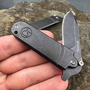 PYGMY:  Small Mini Knife Great For Keychain, D2 Drop Point Blade,  Ball Bearing Pivot System