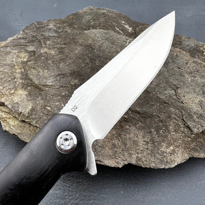 GROVE:  Dark Wood Handles, D2 Drop Point Blade, Ball Bearing Flipper System