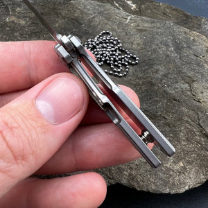 TINY-Ti: Titanium Handles, D2 Blade, Keychain Necklace Knife