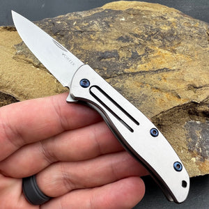 MyTi - D2 Blade, Titanium Handles, Great for Keychain or Pocket