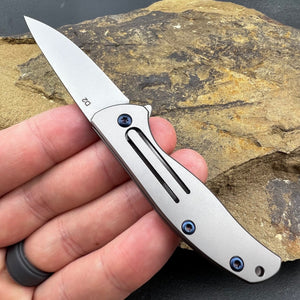 MyTi: Small Keychain or Pocket Knife, D2 Blade, Titanium Handles