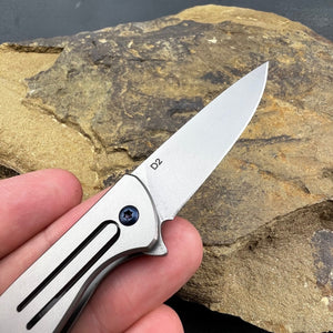 MyTi: Small Keychain or Pocket Knife, D2 Blade, Titanium Handles