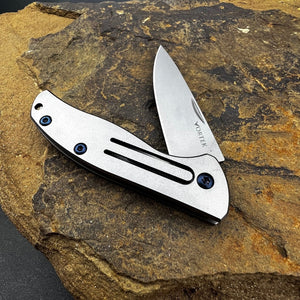 MyTi: Small Keychain or Pocket Knife, D2 Blade, Titanium Handles