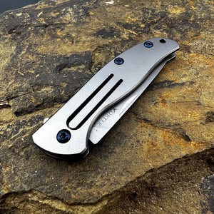 MyTi - D2 Blade, Titanium Handles, Great for Keychain or Pocket