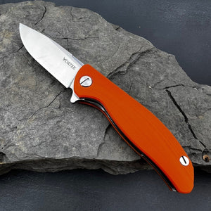 TURRET - Orange G10 Handles, D2 Blade