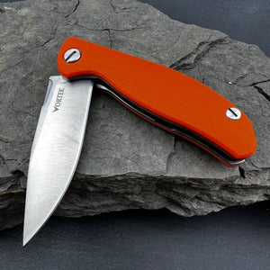 TURRET - Orange G10 Handles, D2 Blade