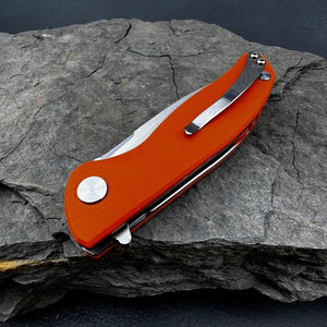 TURRET - Orange G10 Handles, D2 Blade