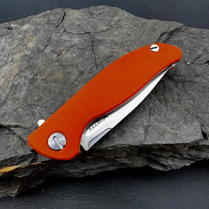 TURRET - Orange G10 Handles, D2 Blade