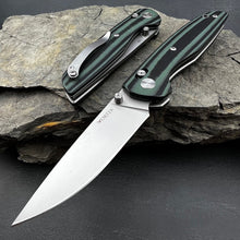 Load image into Gallery viewer, FOCAL - Black &amp; Green G10 Handles, D2 Blade